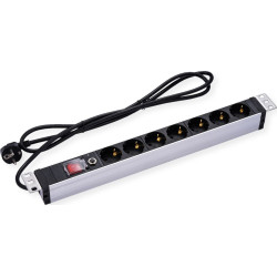 Value 19" PDU for Cabinets, 7x, 4000W, CEE 7/7 German Type, 3 m