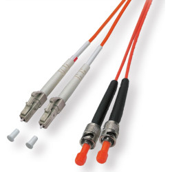 Divers Quality LWL-Kabel 50/125µm OM2, LC/ST, orange, 1 m