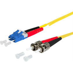 Metz Connect OpDAT patch cord, LC-D/2xST OS2, 5 m