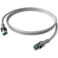 Easylan DualBoot® PushPull Patch Cable Cat.6A (Class EA), S/FTP, RJ45 / RJ45, grey, 1.5 m