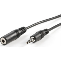 Value 3.5mm Extension Cable, M - F, black, 2 m