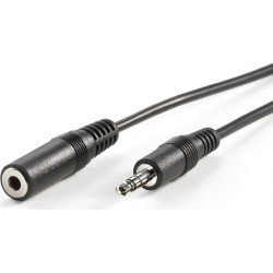 Value 3.5mm Extension Cable, M - F, black, 2 m