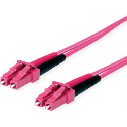 Telegärtner TELEGÄRTNER FO duplex patch cord G50/125 OM4, 1x LC Duplex - 1x LC Duplex, violet, 1 m