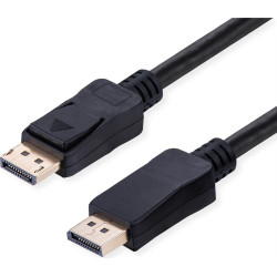 Value DisplayPort Cable, v2.1, 10K@60Hz, 40Gbit/s, UHBR10, DP-DP, M/M, black, 1 m