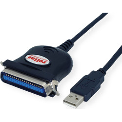 Roline USB to IEEE1284 Converter, C36, black, 1.8 m