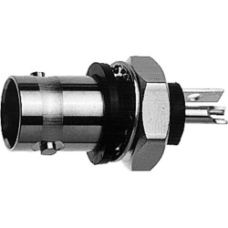 Telegärtner TELEGÄRTNER BNC Bulkhead Socket, insulated with white insulating flange