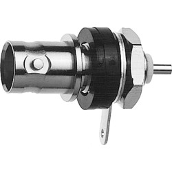 Telegärtner TELEGÄRTNER BNC Bulkhead Socket, insulated with green insulating washers