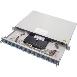 Telegärtner TELEGÄRTNER 19" FO-PP PRO-V 1U 12 LCD OM2 PT, PROFI V, 12xLC-D adaptor, 24x 50/125, coloured