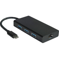 Value USB 3.2 Gen 1 Type C to Gigabit Ethernet Converter + Hub 3x USB 3.2 Gen 1 Type A
