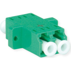 Telegärtner TELEGÄRTNER  LC/APC Duplex adaptor, Singlemode, cramic sleeve, plastic housing, green, Z77