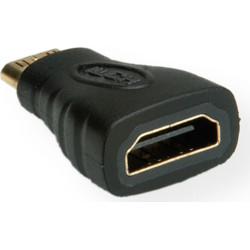 Adapteris HDMI F - HDMI Mini M, melns, Value