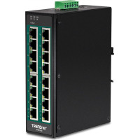 Trendnet 16-Port Industrial Gigabit PoE+ DIN-Rail Switch