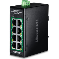 Trendnet 8-Port Industrial Fast Ethern. PoE+ DIN-Rail Switch