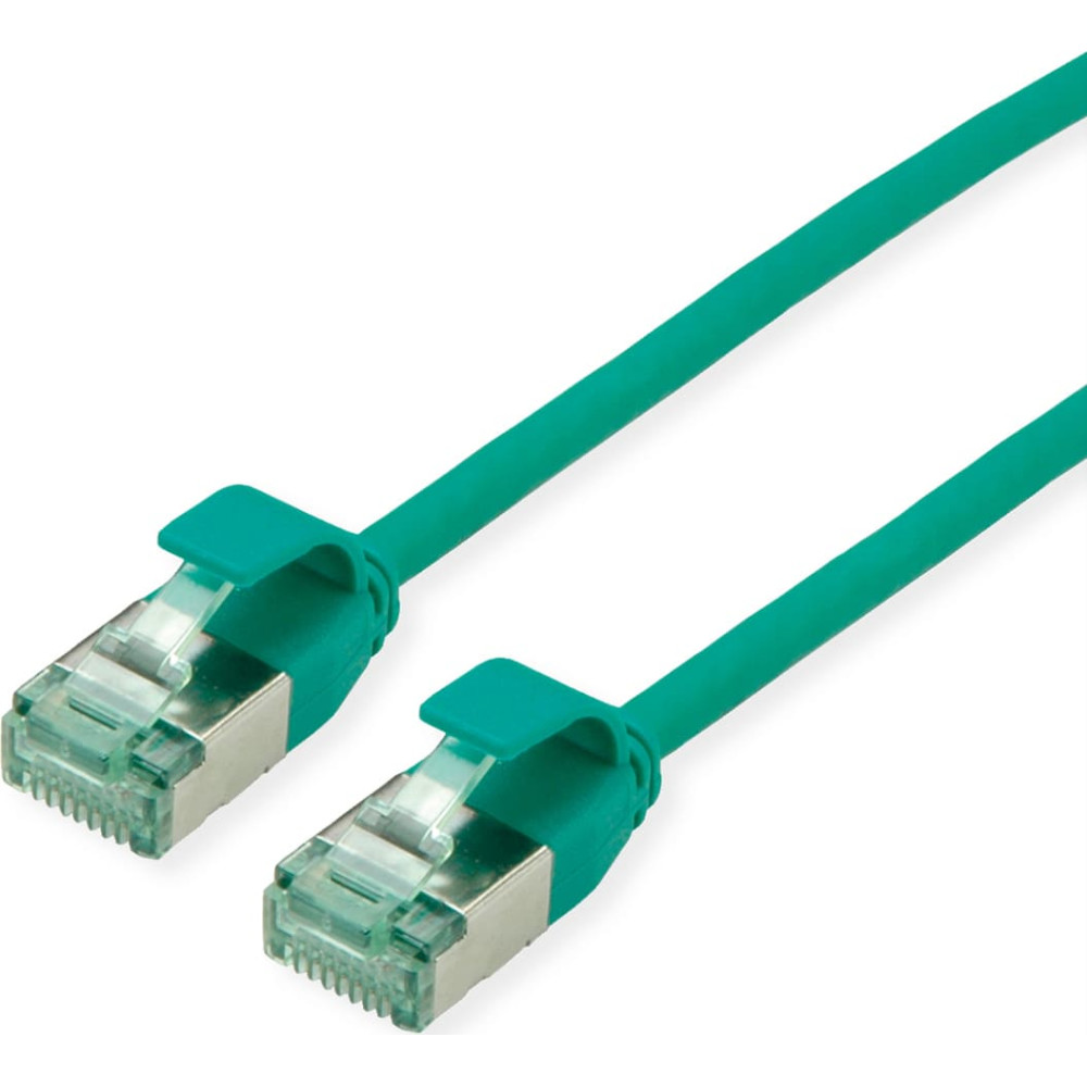 Roline Recycled Material ROLINE RM U/FTP DataCenter Patch Cord Cat.6A (Class EA), slim, green, 1 m