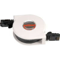 ROLINE Flat UTP LAN Cable for Notebooks, Retractable, 2 m