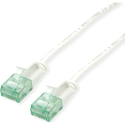 ROLINE RM UTP Data Center Patch Cord Cat.6A (Class EA), Slim, white, 1 m