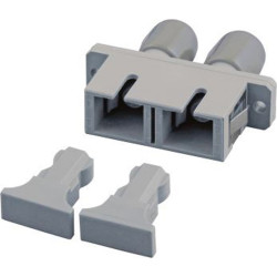 Divers Fiber adapter coupler, SC/ST duplex, grey