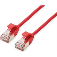 Roline U/FTP DataCenter Patch Cord Cat.6A (Class EA), LSOH, slim, red, 0.15 m