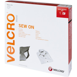 Velcro ® Klettband zum Aufnähen, Haken & Flausch 20mm x 25m Schwarz