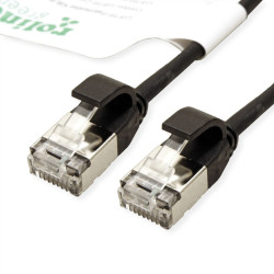 Roline Green U/FTP DataCenter Patch Cord Cat.6A (Class EA), LSOH, slim, black, 0