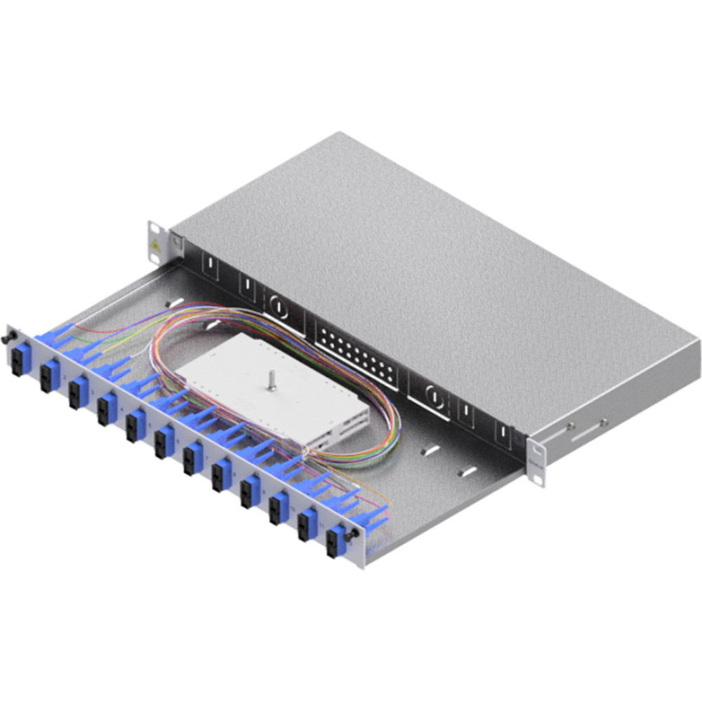 Easylan FO Splice Housing, Grade C 19" 1U, 12 Ports, 12x SC-Duplex, OS2
