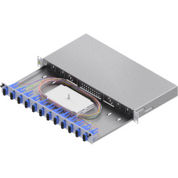 Easylan FO Splice Housing, Grade C 19" 1U, 12 Ports, 12x SC-Duplex, OS2