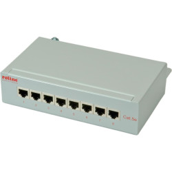 Roline Cat.5e (Class D) Wall Mount Patch Panel, 8 Ports, STP, grey