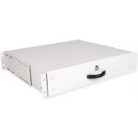 Roline 19-inch keyboard rack 2 U, 400 T lockable grey