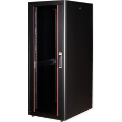 Roline 19-inch network cabinet Basic 32 U, 600x800 WxD glass door black