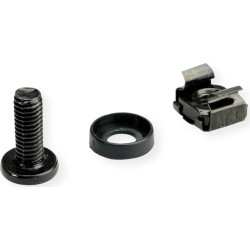 Roline Mounting material for 19" components, M6, 100 pieces, black