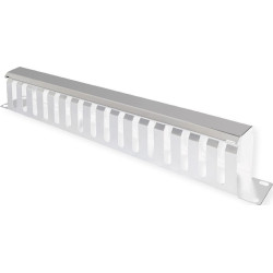 Value 19" Front Panel 1U with Patch channel 40 x 80 mm, grey