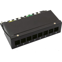 Value Keystone Module frame, 8 Ports, black