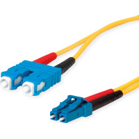 Telegärtner TELEGÄRTNER FO Duplex Adaptor Cables 2x E9/125 OS2, 1x SC Duplex - 1x LC Duplex, yellow, 2 m