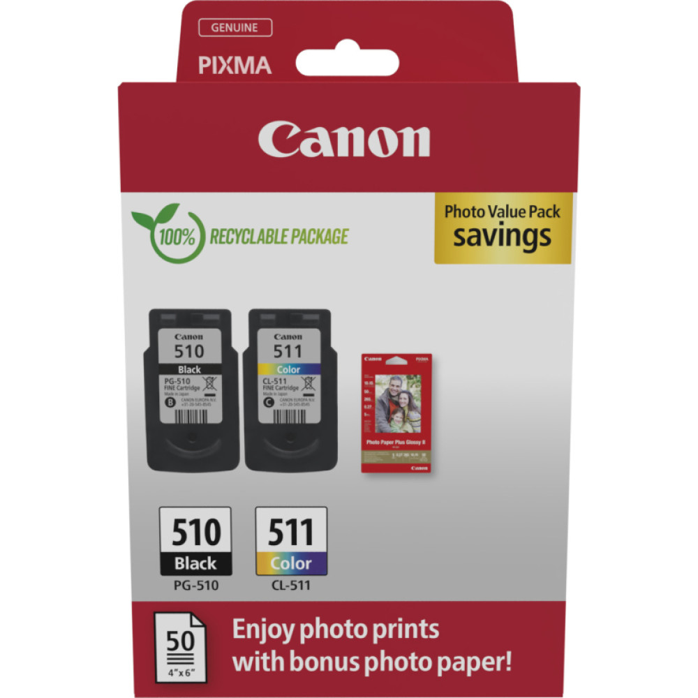 Canon 2970B017 ink cartridge 2 pc(s) Original Black, Cyan, Magenta, Yellow
