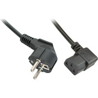 Lindy IEC Mains lead, angled, 3m