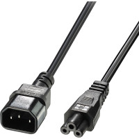Lindy 3m IEC C14 to IEC C5 Cloverleaf Extension Cable