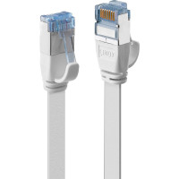 Lindy 10m Cat.6A U/FTP Flat Network Cable, White