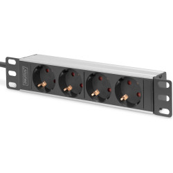 Digitus 10? Socket Strip with Aluminum Profile, 4-way safety sockets