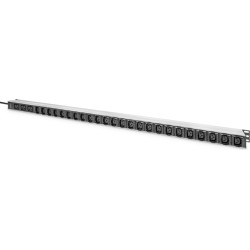 Digitus Basic IT PDU, 1-phase 16A, 24 x C13, 3 x C19, 3 m supply cable, IEC 60309 16 A plug