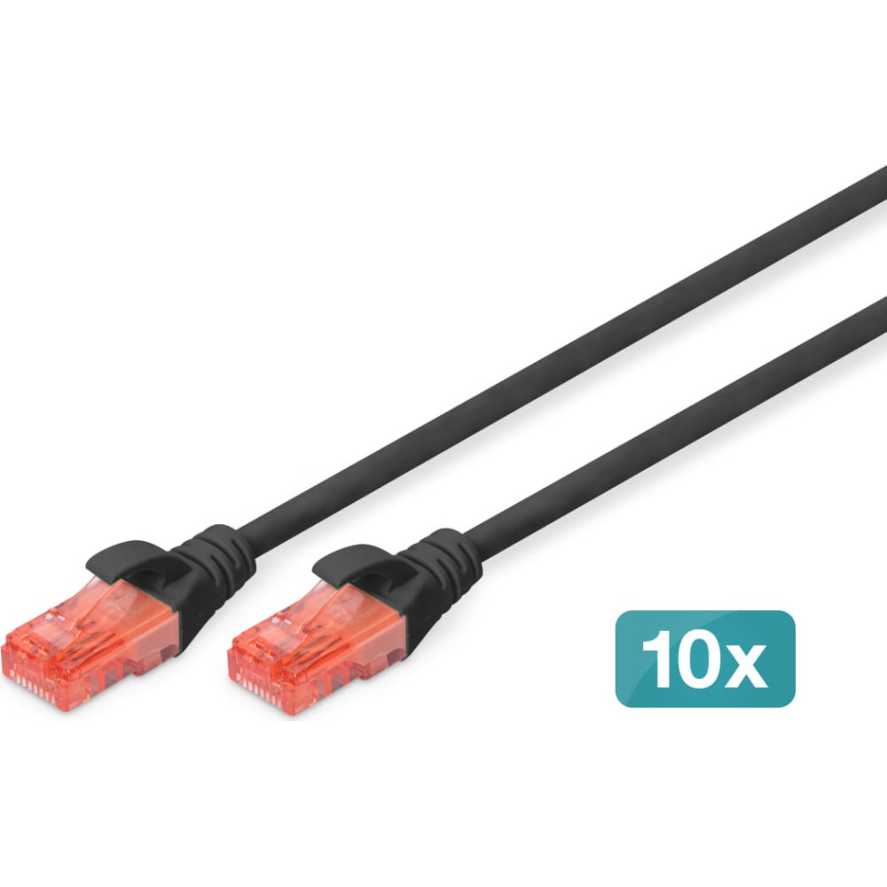 Digitus CAT 6 U/UTP patch cord - LSZH, 10 pieces