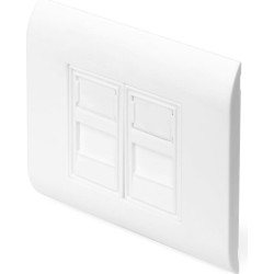 Digitus Wallplate for Keystone Modules, Frame 80x80mm,  French type