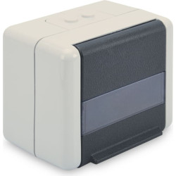 Diverse Outdoor Surface Mount Box for Keystone Modules, IP44 surface mount with hinged lid