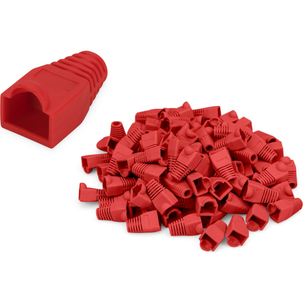 Digitus Kink protection boot for RJ45 plugs, colour red,  100 pieces