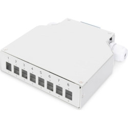 Digitus Din Rail Splice Box for 8 LC/DX couplers