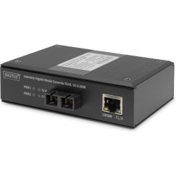 Digitus Industrial Gigabit Media Converter RJ45, SC 0.5km