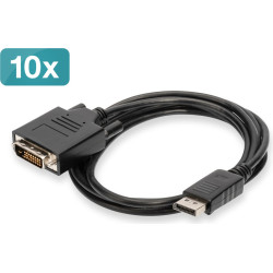 Digitus DisplayPort ? DVI Adapter Cable, Pack of 10 pcs