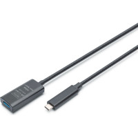 Digitus Active USB 3.2 Gen2 10G extension cable, USB-C - USB-A, 5m