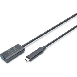 Digitus Active USB 3.2 Gen2 10G extension cable, USB-C - USB-A, 5m