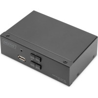 Digitus KVM Switch, 2x1  DP, DP Out,USB