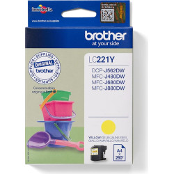 Brother LC221Y tintes kārtridžs 1 pcs Oriģināls Dzeltens